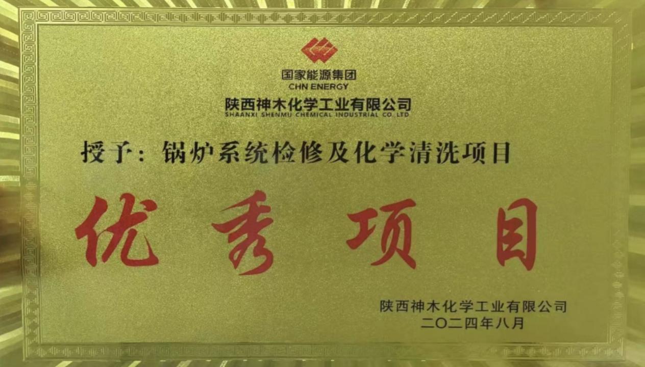 10天两炉！“客户价值”引领，OG真人官方创造电站锅炉清洗新速度 ——OG真人官方公司国家能源集团神木清洗项目获评“优秀项目”